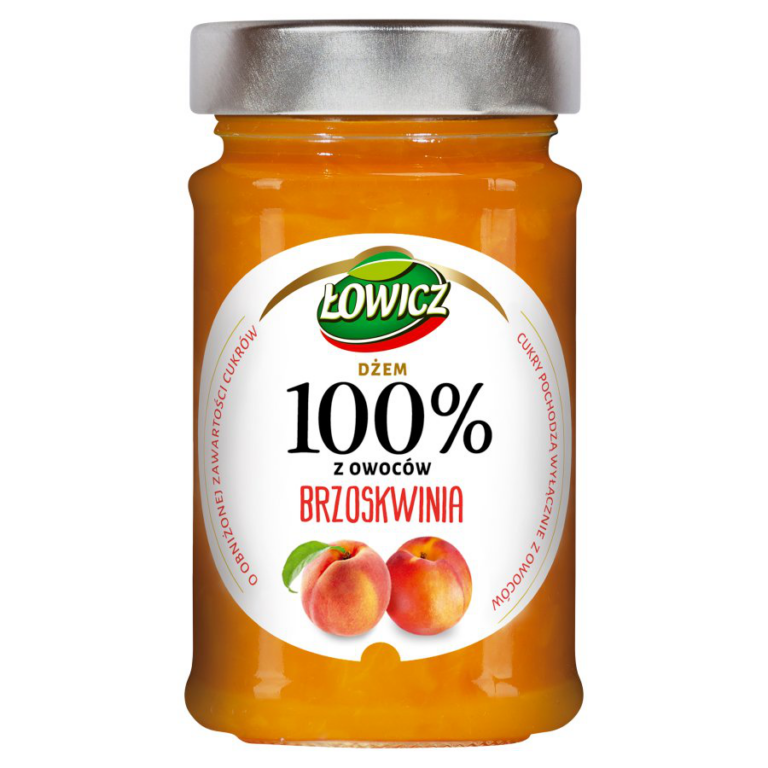 DZEM LOWICZ 100% BRZOSKWINIOWY 210G