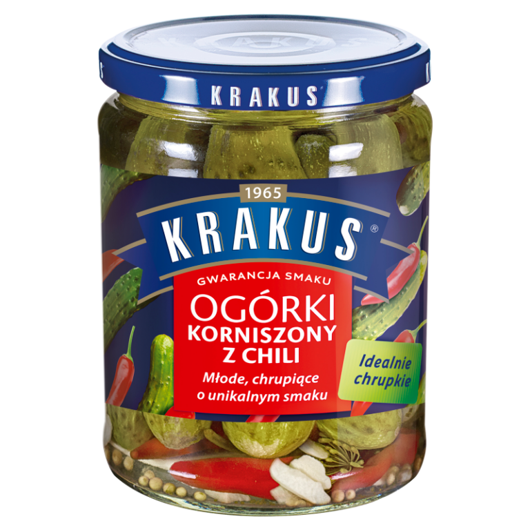 KRAKUS GHERKINS WITH CHILLI 500ML