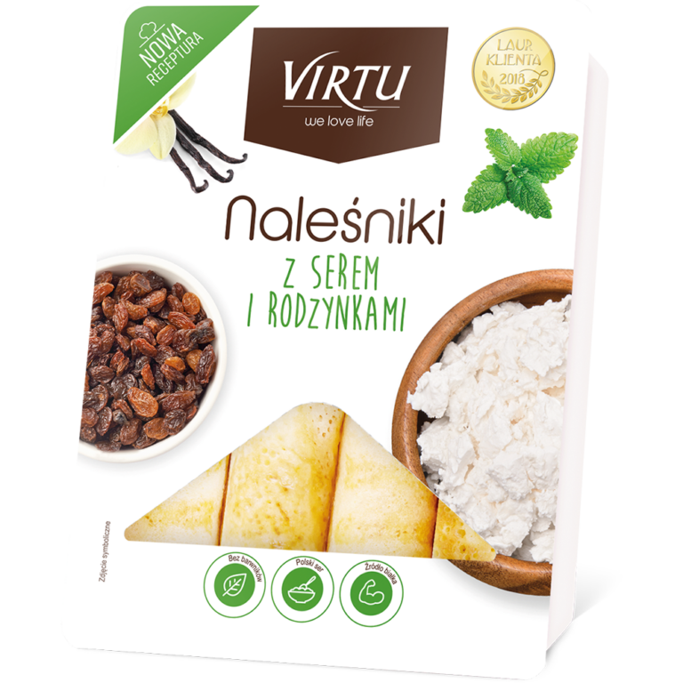 NALESNIKI Z SEREM I RODZYNKAMI 400G VIRTU