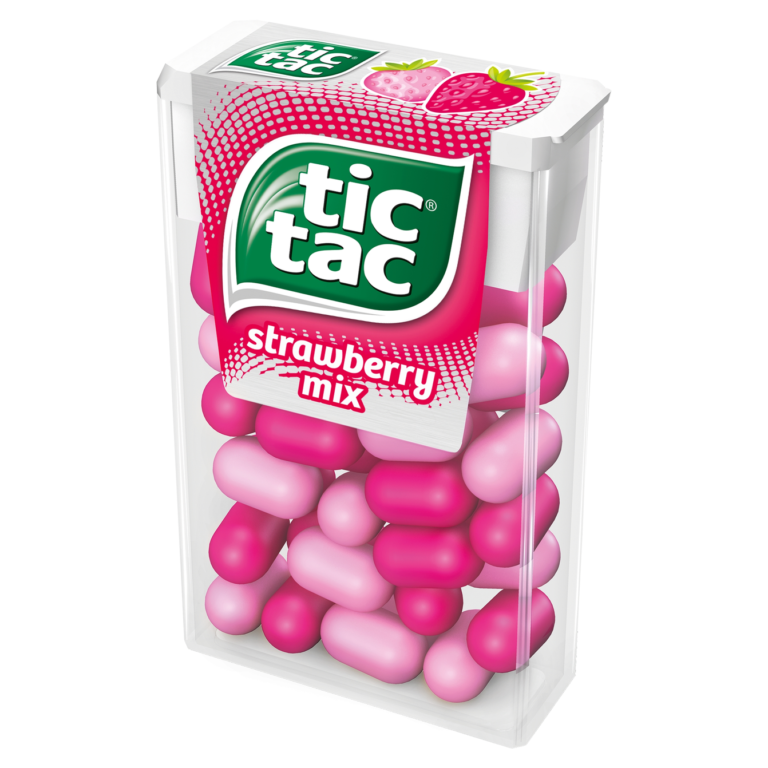 FERRERO TIC TAC STRAWBERRY MIX FLAVOURED SUGAR COATED SWEETS