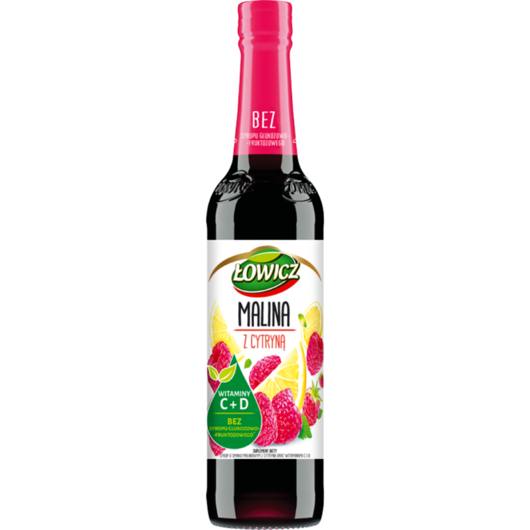 LOWICZ SYRUP WITH RASPBERRY AND LEMON FLAVOURED 400ML