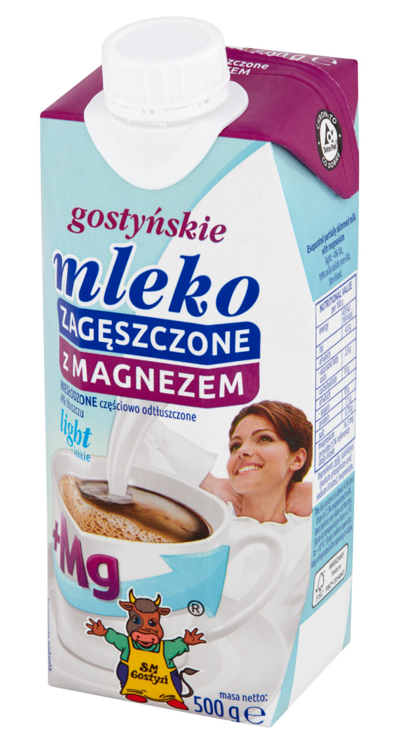 SM GOSTYN EVAPORATED MILK WITH MAGNESIUM LIGHT 4% UNSWEETENE
