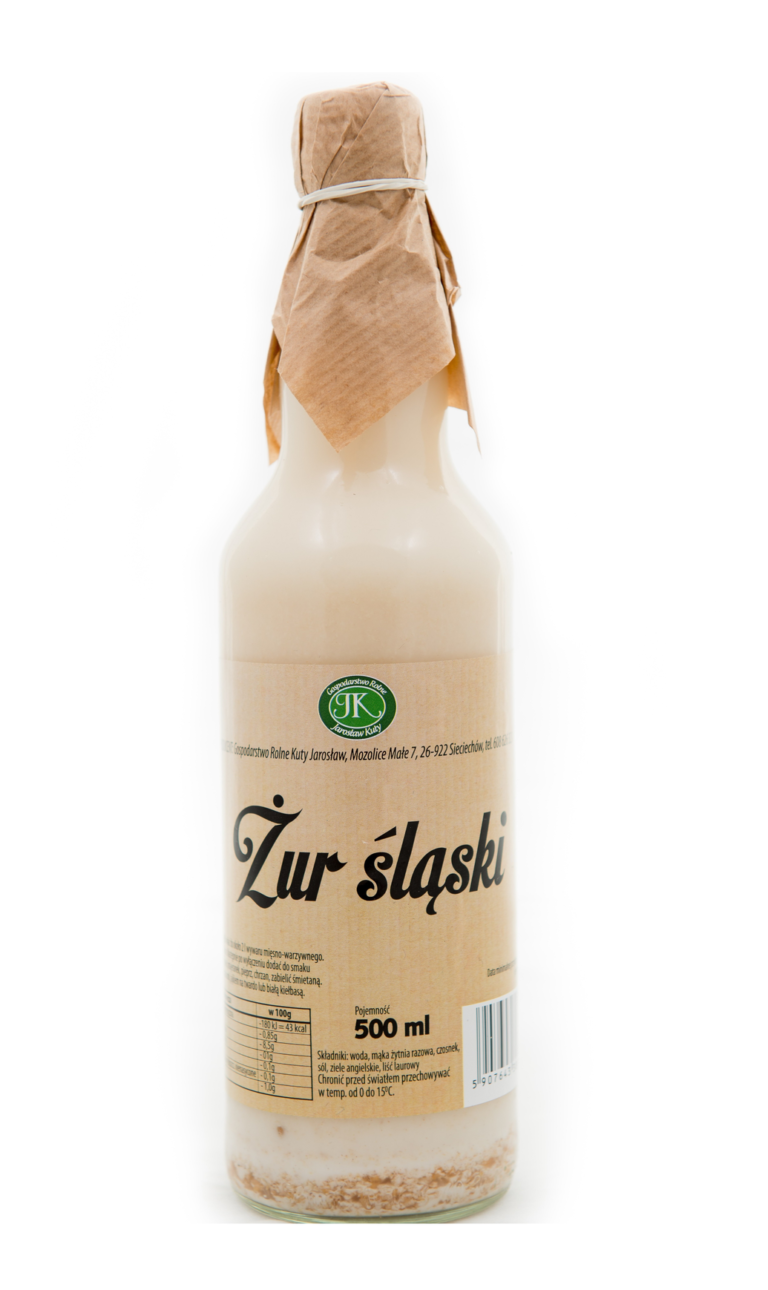 ZUREK SLASKI BUTELKA SZKLANA GOSPODARSTWO ROLNE JAROSLAW KUTY 500ML