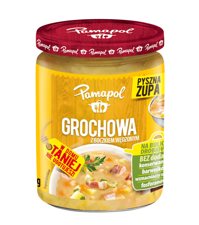 ZUPA PAMAPOL GROCHOWA Z BOCZKIEM WEDZONYM 470G