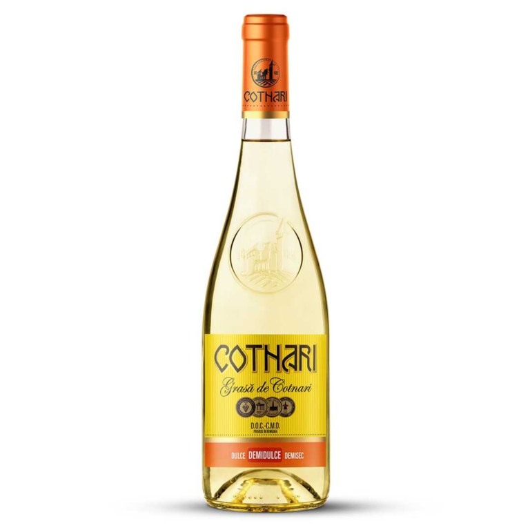 WINO COTNARI GRASA DEMISECC  POLWYTRAWNE 12% 0,75L