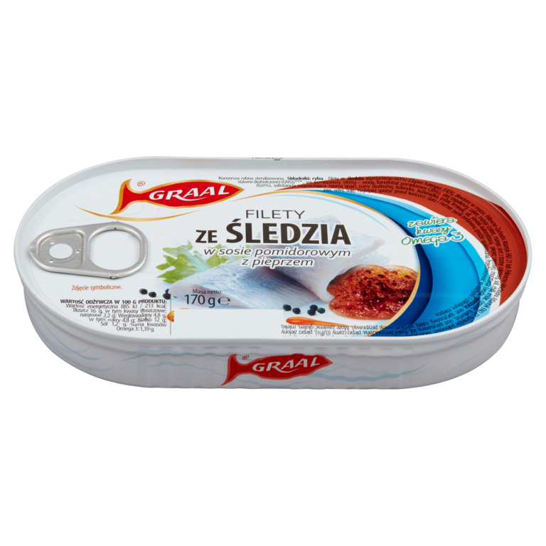 GRAAL HERRING FILLETS IN TOMATO SAUCE WITH PEPPER 170G