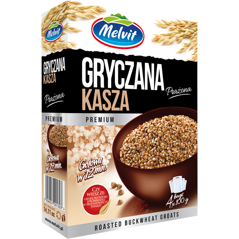MELVIT PREMIUM ROASTED BUCKWHEAT GROATS 4*100G