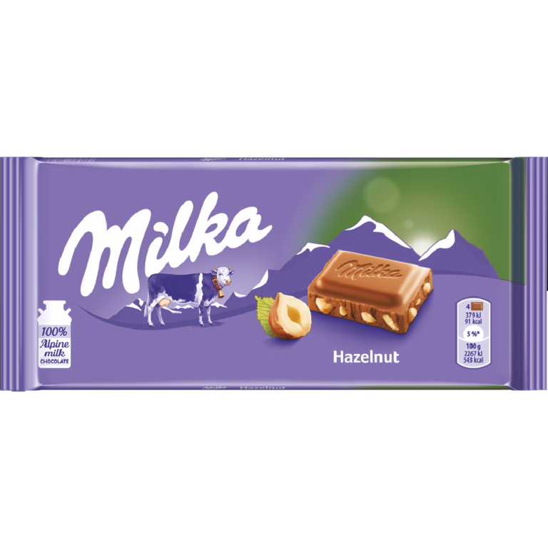MONDELEZ MILKA HAZELNUT MILK CHOCOLATE 100G