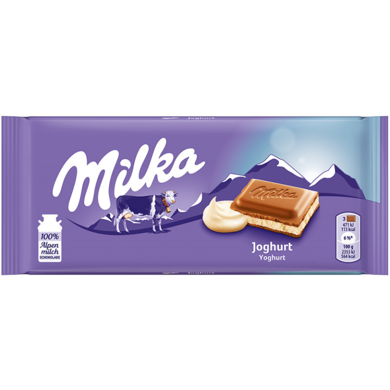 MONDELEZ MILKA YOGHURT ALPINE MILK CHOCOLATE 100G