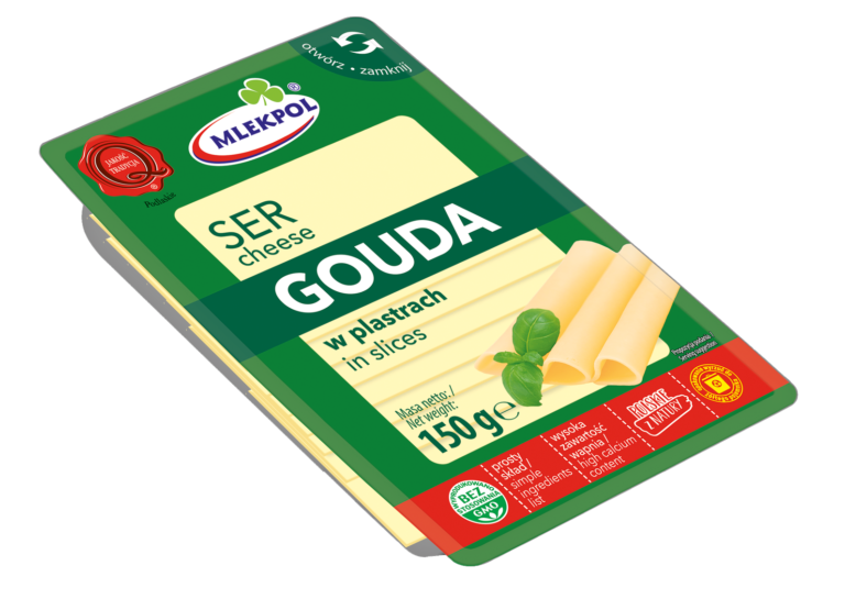 SER MLEKPOL TWARDY PLASTRY GOUDA 150G