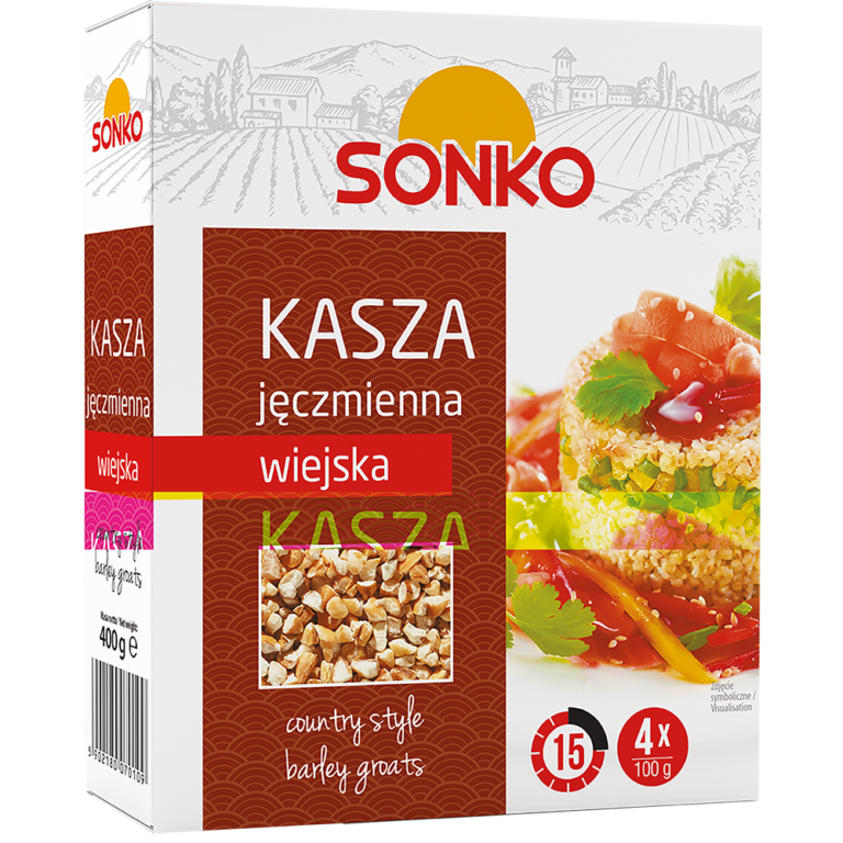 KASZA JECZMIENNA WIEJSKA 4*100G KARTON RISANA SASZETKI